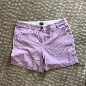 J. Crew Purple Bermuda Shorts Cotton Blend Casual